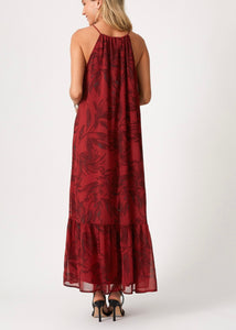 Wine Holiday Maxi Dress - Farm Town Floral & Boutique