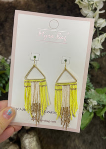 Yellow Horizon Beaded Earrings - Farm Town Floral & Boutique